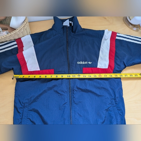 ADIDAS Windbreaker Coat Size XS Unisex (The Size Is Men) Full Zip Navy Blue - Picture 11 of 12